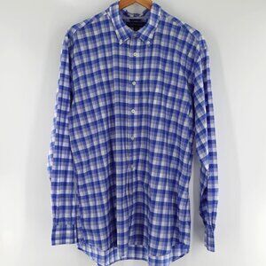 Tommy Hilfiger XL Gingham Check Classic Fit Long Sleeve Button Down Shirt